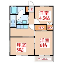 コーポつたの物件間取画像